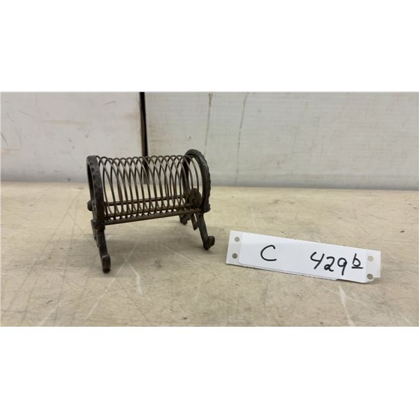 Antique Dumore Cast Iron and Wire Spring Letter Holder Rack