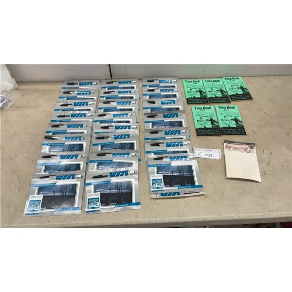 VIA Rail Canada Complimentary Pen and BRCF Time Books 2001-2005 and More