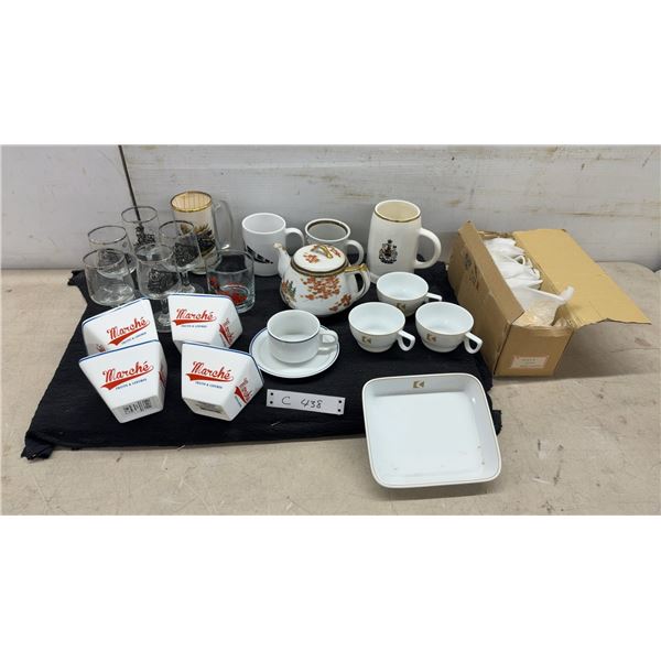 KLM Royal Dutch Airlines Inflight Porcelain Cups, Dinner Dish, Train and Airplane Cups & Glasses