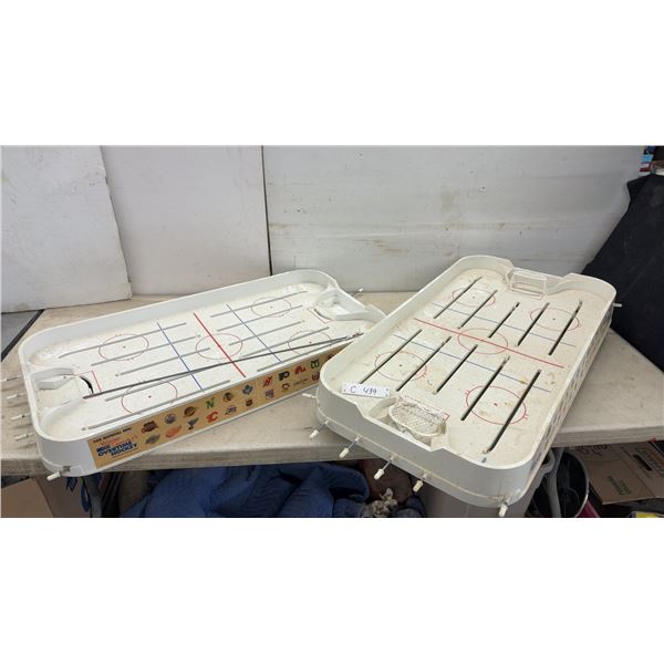 Two Wayne Gretzky's Official NHL Hockey Tabletop Rod Hockey Games, Circa 1995, Not Complete