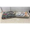 Image 1 : Aurora AFX Skyway Patrol HO Scale Road Set and Ultra 5 Grand Challenge Slotless Race Set.