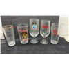 Image 2 : Vintage Branded Beer Glass Collection: Stella Artois, Budweiser, Hamm's, Labatt's, and More