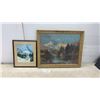 Image 1 : Framed J. Trent "MT. Assiniboine - Canadian Rockies" Watercolor and Mountain Prin. Largest 19 x 23"