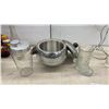 Image 4 : Vintage Bar Lot with Shot Glasses, Liquor Pourers, Cocktail Shaker, Bottle Stopper, and More