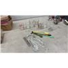 Image 7 : Vintage Bar Lot with Shot Glasses, Liquor Pourers, Cocktail Shaker, Bottle Stopper, and More