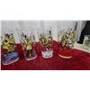 Image 1 : Set of 6 Vintage 1950s Davy Crockett Indian Fighter Hero of the Alamo Glass Tumblers