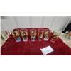Image 3 : Set of 6 Vintage 1950s Davy Crockett Indian Fighter Hero of the Alamo Glass Tumblers