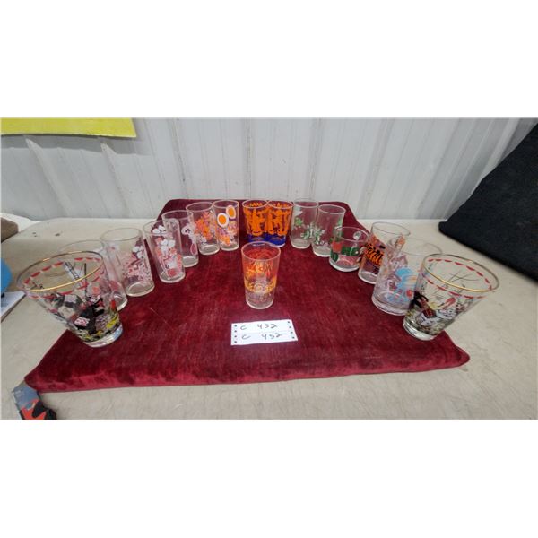 Collection of Vintage Promotional and Character Drinking Glasses and More