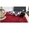 Image 5 : Collection of German Stoneware Beer Steins with Pewter Lids and Relief Scenes and More