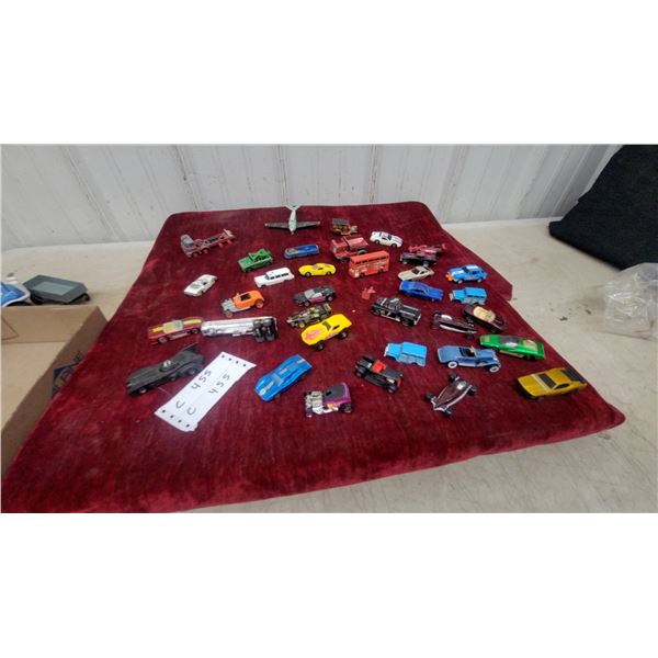 Collection of Die-Cast Toy Cars Including 1989 Batmobile Replica, Hot Wheels, and More