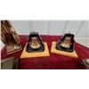 Image 2 : Two Brass Bells on Wood Bases, Bronze Figurine, Weather-O-Meter Bank and More