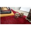 Image 4 : Two Brass Bells on Wood Bases, Bronze Figurine, Weather-O-Meter Bank and More