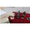 Image 3 : Vintage Cast Metal Log-Style Pipe Rest, Egyptian Figurine, Ceramic Fish,Banks and More