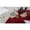 Image 4 : Vintage Cast Metal Log-Style Pipe Rest, Egyptian Figurine, Ceramic Fish,Banks and More