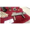 Image 5 : Vintage Cast Metal Log-Style Pipe Rest, Egyptian Figurine, Ceramic Fish,Banks and More