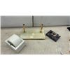 Image 2 : Vintage Onyx Pen Stand, Marble Paperweight, Tape Dispenser, Staples, Office Supplies and More