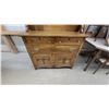 Image 4 : Antique Victorian Oak Sideboard with Carved Crest, Missing Oval Mirror, and Lower Cabinet