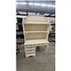 Image 1 : French Provincial Style Cream Writing Desk with Hutch and 5 Drawers 76 x 44 x 18"