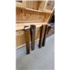 Image 4 : Dark Brown Wood Dining Table with Center Stone Tile Insert and Four Legs 54 x 54 x 36"