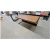 Image 4 : Expandable Folding Conference Table with Wood-Grain Laminate Top and Metal Frame 29 x 60 x 25"