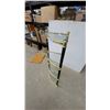 Image 2 : 4 Tier Corner Étagère with Glass Shelves and Brass-Tone Metal Frame, Black Posts43 x 18 x 13"
