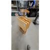 Image 3 : Set of Four Wooden Folding TV Tray Snack Tables with Storage Stand