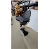 Image 4 : Bloom Fresco High Chair with Black Frame, Gray Seat Insert, Tray, and Five-Point Harness