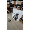 Image 3 : Chrome Arc Floor Lamp with Adjustable Arm, Square Base, and Bell-Shaped Shade