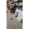 Image 4 : Chrome Arc Floor Lamp with Adjustable Arm, Square Base, and Bell-Shaped Shade