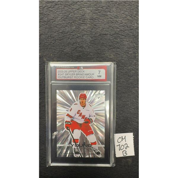 Graded Skyler Brind'amour Outburst Young Guns Rookie Card