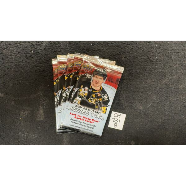 5 Sealed 2024-25 Upper Deck Series 2 Packs