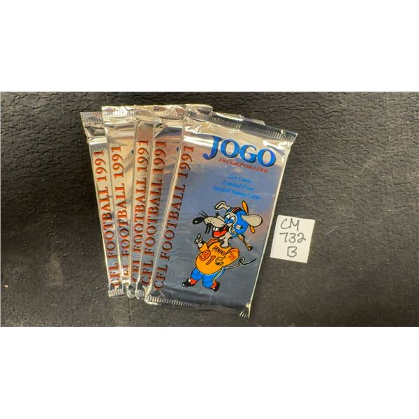 5 Sealed 1991 Jogo CFL Football Packs