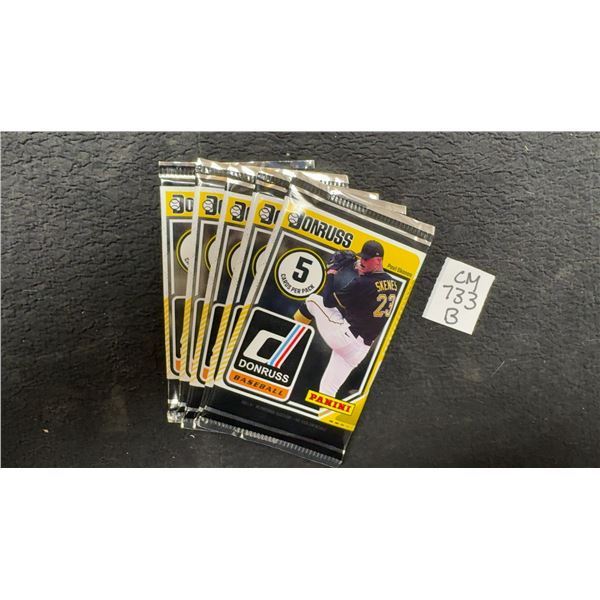 5 Sealed 2024 Panini Donruss Baseball Packs
