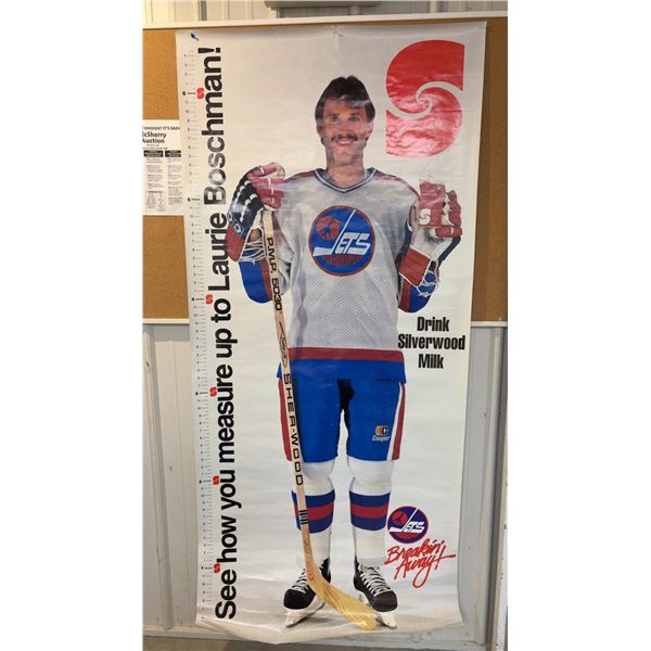 Vintage Life Size Poster Laurie Boschman Winnipeg Jets