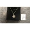 Image 1 : 925 Sterling Silver White Gold Overlay 1.0 Carat Moissanite Lab Diamond Atomic Necklace, D, VVS1