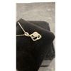 Image 3 : 925 Sterling Silver White Gold Overlay 1.0 Carat Moissanite Lab Diamond Atomic Necklace, D, VVS1