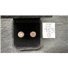 Image 1 : 925 Sterling Silver 1.0 Carat Each Pink Simulated Diamond Halo Stud Earrings with White Gold