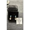 Image 1 : 18K Gold Plated 0.5 Each Heart Cut Simulated Diamond Cubic Zirconia Dangle Earrings