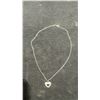 Image 4 : Platinum-Plated 25mm Simulated Diamond Cubic Zirconia Heart Necklace with 16" - 18" Chain