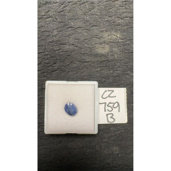 3.7-Carat Natural Untreated Blue Sapphire Oval Cut Gemstone, 7.9 x 10.1 Millimeter