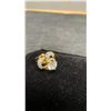 Image 6 : 18K Gold Plated 9.0mm Each Simulated Diamond Cubic Zirconia Heart Stud Earrings