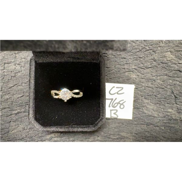 1.0 Carat Simulated Diamond Cubic Zirconia Channel Ring in 925 Sterling Silver White Gold Overlay