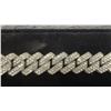Image 3 : Platinum Plated 14mm Simulated Diamond Cubic Zirconia Iced Out Cuban Link Bracelet, 8" Long