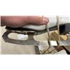 Image 6 : Two Pairs of Vintage Ice Skates: LED Horne Hockey Skates Sz 11-1/2 and White Figure Skates Sz 10