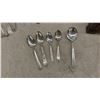 Image 6 : Silverplate Flatware Set in Blue Velvet-Lined Wooden Chest with Serving Pieces, Different Patterns