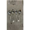 Image 9 : Silverplate Flatware Set in Blue Velvet-Lined Wooden Chest with Serving Pieces, Different Patterns