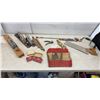 Image 1 : Vintage Stanley Hand Planes, Craftsman Back Saw, Manual Drill, Auger Bit Set, Butt Markers