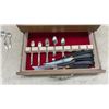 Image 3 : Community Silver Plate Flatware Set in Wooden Chest with Steak Knives and More