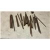 Image 5 : Vintage Wooden Tool Box with Pipe Wrenches, Hammers, Cobbler's Shoe Forms, Files, and More