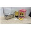 Image 1 : Empire Automatic 32-Cup Party Coffeemaker in Yellow with Box and Aluminum Roaster